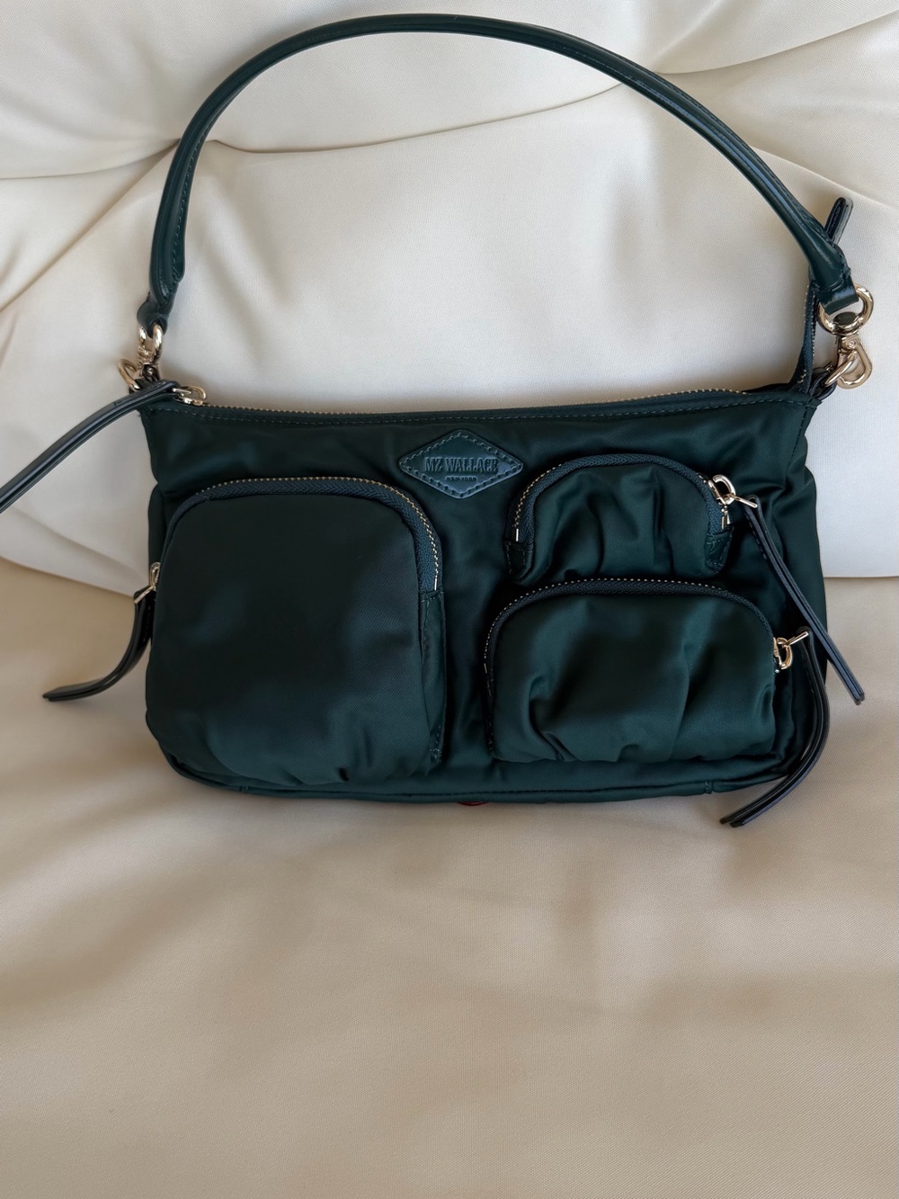 MZ Wallace Chelsea Petite Shoulder Bag emerald green